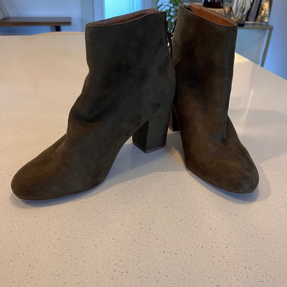 Olive green booties
